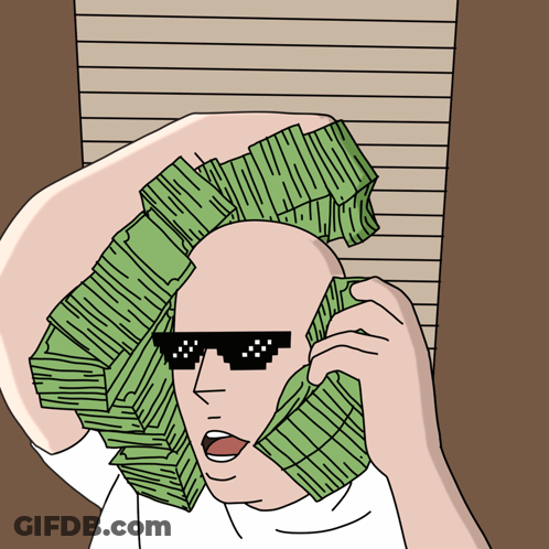 A Bald Man Wearing Sunglasses Is Talking On A Cell Phone GIF
