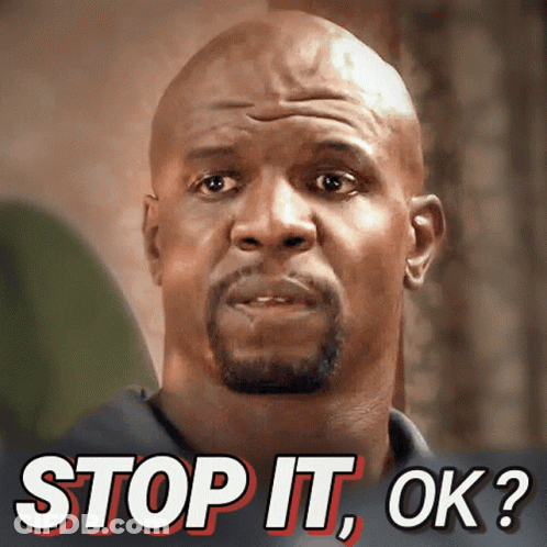 A Bald Man With A Beard And The Words Stop It Ok GIF