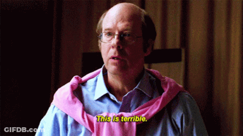 A Bald Man With Glasses And A Pink Sweater Says This Is Terrible GIF