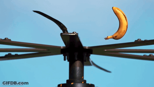 A Banana Is Flying Through The Air With The Words How Ridiculous In The Corner GIF
