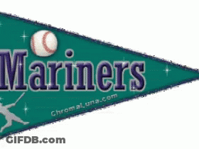 A Banner For The Mariners Baseball Team GIF