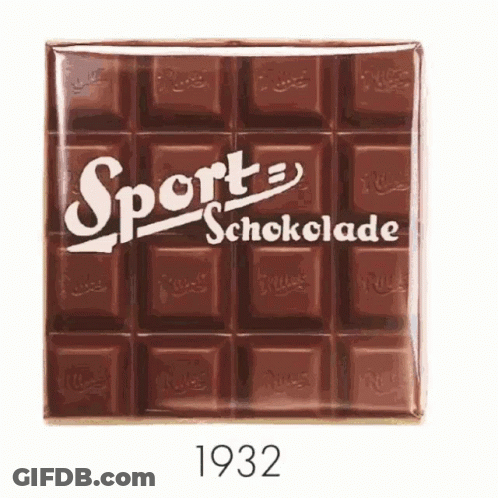 A Bar Of Sport Schokolade Is Shown In 1932 GIF