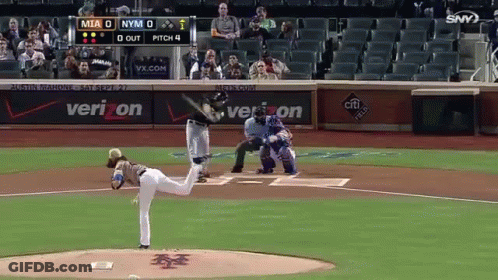 A Baseball Game Between Mia And Nym Is Being Played GIF