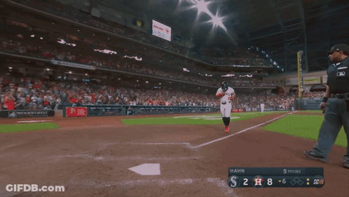 A Baseball Game Between The Astros And Seahawks GIF