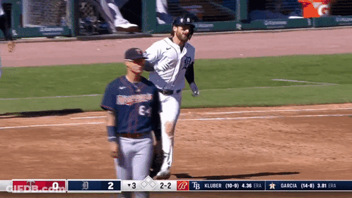 A Baseball Game Between The Tigers And The Astros Is Going On GIF