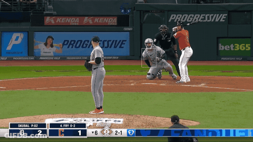 A Baseball Game Between The Tigers And The Astros GIF