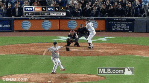 A Baseball Game Between The Yankees And The Cubs GIF