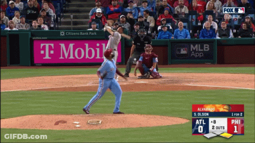 A Baseball Game Is Being Broadcast On Fox GIF