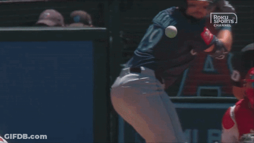 A Baseball Game Is Being Broadcasted By Roku Sports Channel GIF