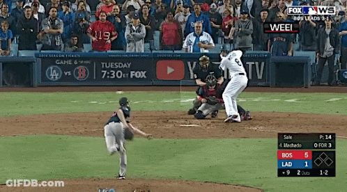 A Baseball Game Is Being Broadcasted On Fox News GIF