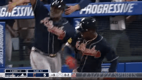 A Baseball Game Is Being Played Between The Atlanta Braves And The Washington Nationals GIF