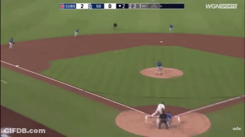 A Baseball Game Is Being Played Between The Cubs And The Chicago White Sox GIF