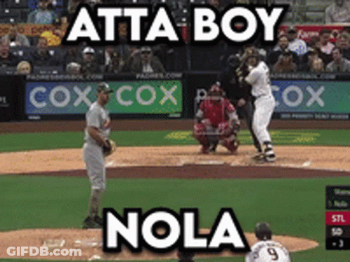 A Baseball Game Is Being Played Between The Padres And The New Orleans Braves GIF