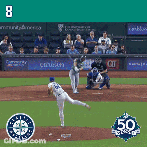 A Baseball Game Is Being Played Between The Seattle Mariners And The Washington Nationals GIF