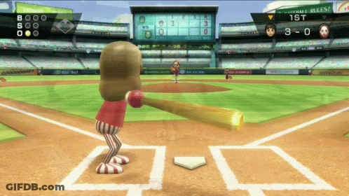 A Baseball Game Is Being Played In A Stadium And The Score Is 3-0 GIF