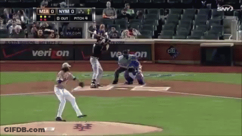 A Baseball Game Is Being Played In A Stadium With A Verizon Ad In The Outfield GIF