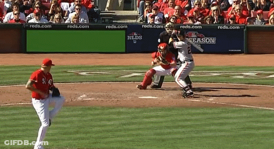 A Baseball Game Is Being Played In Front Of A Banner That Says Season GIF