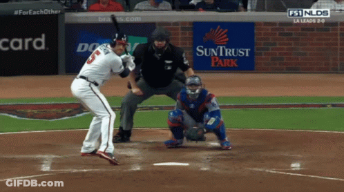 A Baseball Game Is Being Played In Front Of A Suntrust Park Ad GIF