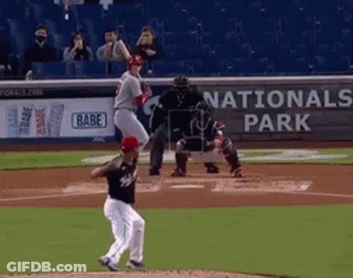 A Baseball Game Is Being Played In The National Park GIF