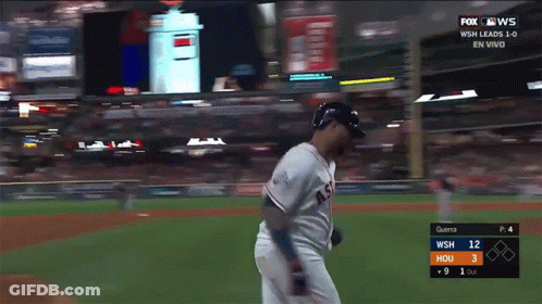 A Baseball Game Is Being Played On Fox News Channel GIF