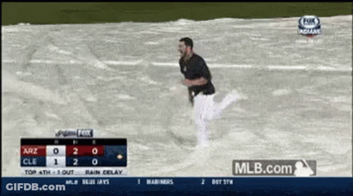 A Baseball Game Is Being Played On Fox GIF