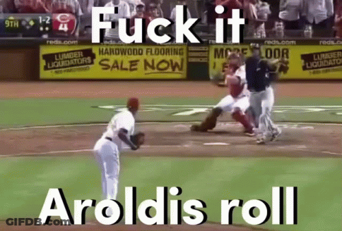 A Baseball Game Is Being Played With A Lumber Liquidators Ad In The Outfield GIF