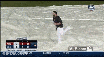 A Baseball Game Is Being Shown On Fox GIF