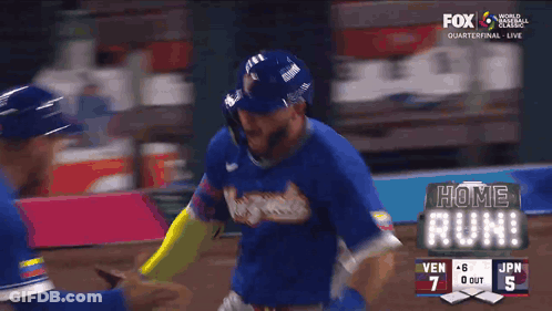 A Baseball Game Is Being Shown On Fox And The Score Is 7 To 5 GIF