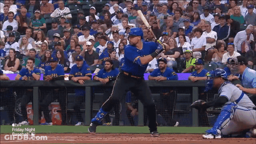 A Baseball Game Is Being Shown On Tv On Friday Night GIF