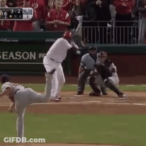 A Baseball Game Is Underway With A Score Of 6-2 GIF