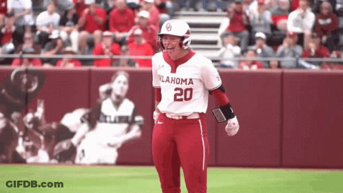 A Baseball Player From Oklahoma Stands On The Field GIF