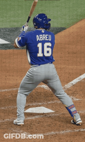 A Baseball Player In A Blue Jersey With The Number 1 On The Back GIF
