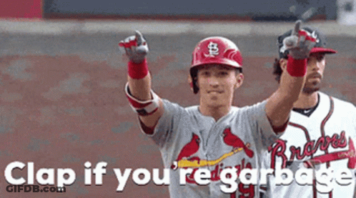 A Baseball Player In A Cardinals Uniform Is Giving A Thumbs Up . GIF