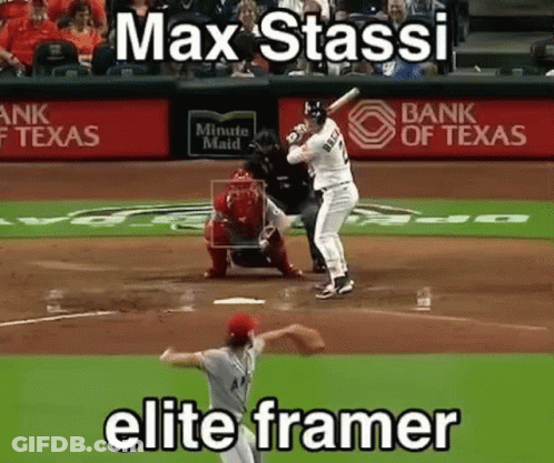 A Baseball Player Is Swinging A Bat And A Pitcher Is Throwing A Ball . GIF