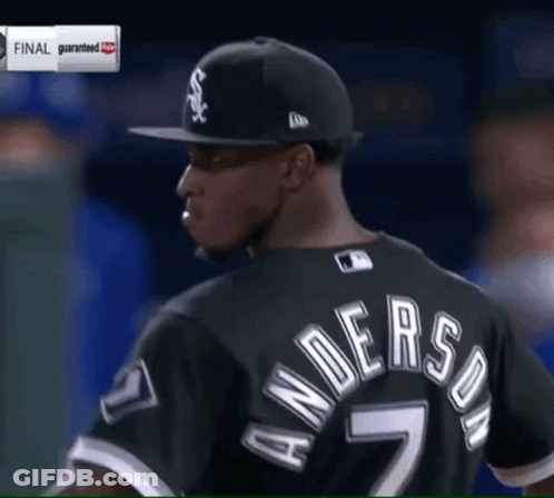 A Baseball Player Named Anderson Wears A Black Jersey GIF