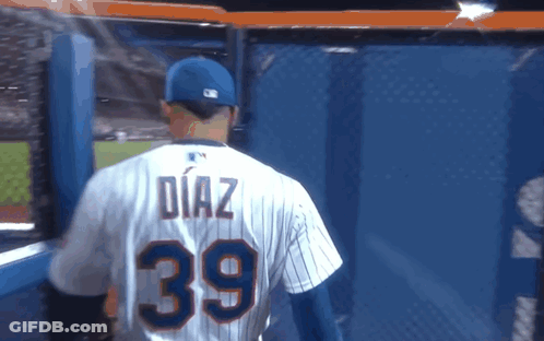 A Baseball Player Named Diaz Wearing Number 39 GIF