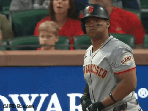 A Baseball Player Wearing A Francisco Giants Jersey GIF