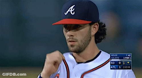 A Baseball Player Wearing A Hat That Says A On It GIF