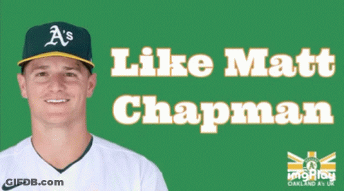 A Baseball Player Wearing A Hat That Says A 'S On It GIF