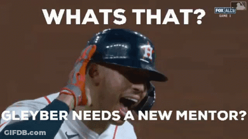 A Baseball Player Wearing A Helmet And Headphones Says What 'S That . GIF
