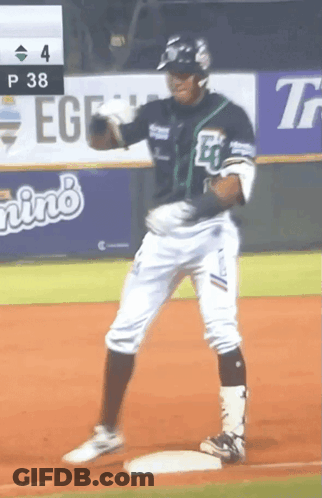 A Baseball Player Wearing A Jersey With The Number 40 On It GIF