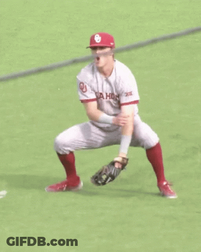 A Baseball Player Wearing A Klahoma 8 Jersey GIF