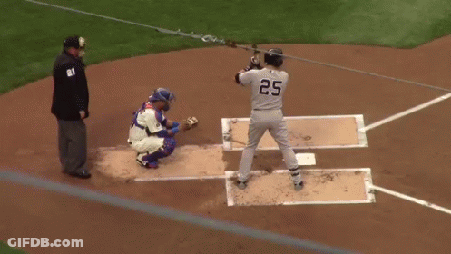 A Baseball Player Wearing A Mets Uniform Is Standing On The Field GIF