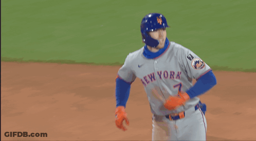 A Baseball Player Wearing A New York Jersey GIF