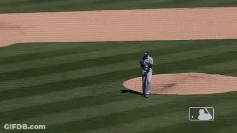 A Baseball Player Wearing A Rays Jersey With A Blue Hat GIF