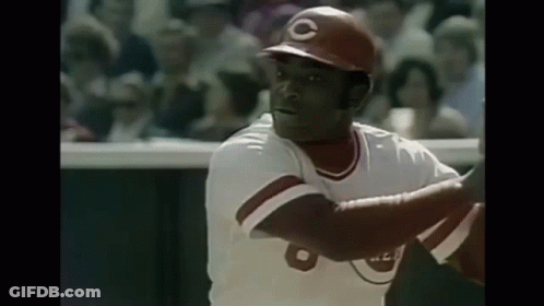 A Baseball Player Wearing A Red Helmet With A C On It GIF
