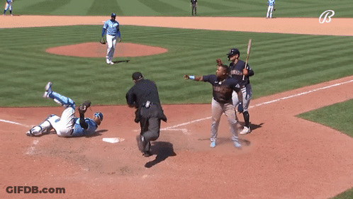 A Baseball Player Wearing A Shirt That Says San Diego Throws The Ball GIF