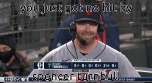 A Baseball Player Wearing Headphones Says You Just Got No Hit By GIF