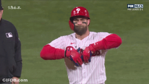 Baseball Player With P On Helmet GIF