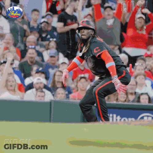 A Baseball Player With Cincy Written On The Bottom Of His Jersey GIF